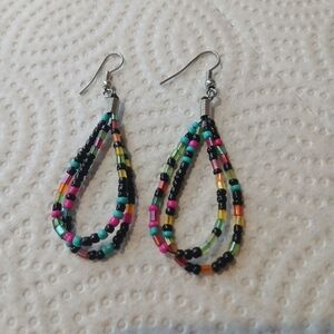 Handmade Beaded Indigenous Native Earrings Womens Jewlry Accessories